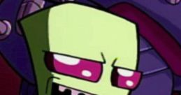 Zim's robotic companion with a sly expression, showcasing the quirky style of the "Invader Zim" series.