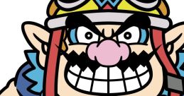 Wario from the WarioWare series, sporting a mischievous grin, vibrant outfit, and distinctive goggles.