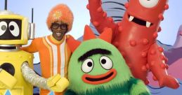 Colorful characters from Yo Gabba Gabba pose together, showcasing fun and creativity for children's entertainment.