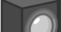 Gray speaker design inspired by the Announcer from BFDI, showcasing a circular speaker front and minimalist style.