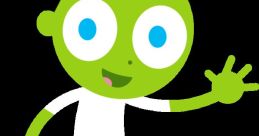 Cheerful green character from Dash 2009-2011 on PBS KIDS, waving and smiling, engaging young viewers with fun learning.