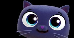 Playful purple cat Bartleby from True and the Rainbow Kingdom, showcasing a charming and friendly expression.