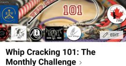 Whip Cracking 101: Monthly Challenge group showcasing whip skills and community engagement among enthusiasts.