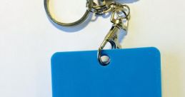 Blue silicone keychain holder with key ring and clip, ideal for secure access to OV-HOES related items.