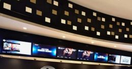 Modern ticket counter at Cathay Cineplexes, featuring sleek design and digital kiosks for moviegoers.