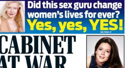 Daily Mail headline on Covid cabinet debates, sex guru impact on women's lives, and tribute to Dame Diana Rigg, Sept 2020.