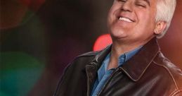 Jay Leno smiling in a leather jacket, embodying the charisma of "The Tonight Show with Jay Leno.