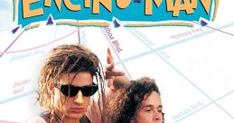 Two college friends from "Encino Man" striking playful poses, capturing the film's humorous 90s vibe and carefree spirit.