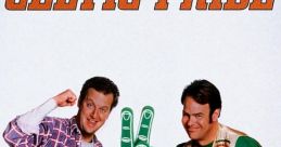 Three friends showing off their Boston Celtics pride, with one playfully restrained, promoting the comedy "Celtic Pride.