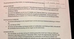 Motie van Afkeuring document from Den Helder discussing public stance on the Rob Scholte Museum and related issues.