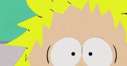 Tweek Tweak from South Park with spiky blonde hair, wearing a green shirt, expressing surprise or confusion.