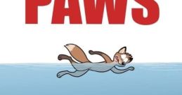 Cartoon fox swimming with oversized paws labeled "PAWS," capturing a humorous moment related to the Bruh Meme XD theme.