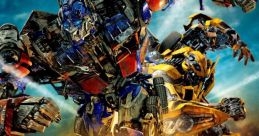 Optimus Prime and Bumblebee face danger as humans run amidst epic battles in Transformers: Revenge of the Fallen (2009).