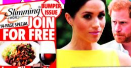 Cover of Bella magazine featuring Meghan and Harry with headlines about celebrity news, health tips, and exclusive stories.