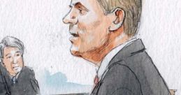 Courtroom sketch of attorney speaking passionately during the U.S. v. Davis case, highlighting key legal arguments.