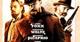 Django Unchained poster featuring Jamie Foxx, Leonardo DiCaprio, and Christoph Waltz, highlighting themes of vengeance and freedom.