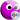 Purple face emoji with large eyes and a slight frown, representing a mix of emotions or contemplation. Perfect for expressing feelings.