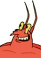 Larry the Lobster grinning, showcasing his playful personality from the game Battle for Bikini Bottom. Fun undersea adventure!