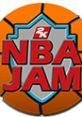 NBA Jam: On Fire Edition logo featuring vibrant orange basketball and bold red text, capturing retro gaming excitement.