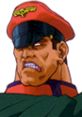 M. Bison from Street Fighter EX, featuring his iconic red beret and fierce expression, representing power and authority.