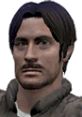 Enrico Marini from Resident Evil, featuring a serious expression and dark hair, embodies the game's intense atmosphere.