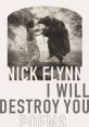 Nick Flynn's "I Will Destroy You" cover featuring a surreal scene with a figure in a bear costume and a woman.