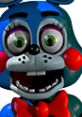 Close-up of a playful animatronic character from Five Nights at Freddy's 2, featuring vibrant colors and a cheeky expression.