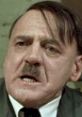 Intense scene from the movie "Downfall," depicting Hitler's emotional breakdown during his final days.