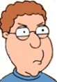 Big Fat Phony Guy from Family Guy showing a disgruntled expression, featured in Seasons 3 and 8.