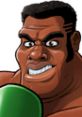 Mr. Sandman from Punch-Out!! Wii, showcasing his intense expression and boxing gloves ready for action.