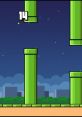 Flappy Bird gameplay showing green pipes and a score of 14 against a starry night background. Classic arcade-style charm.