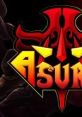 Asura video game logo featuring dynamic red and yellow design, symbolizing intense action and mythological themes.