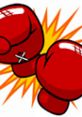 Dynamic red boxing gloves colliding with an explosion effect, capturing the fierce spirit of Punch-Out!! gameplay.