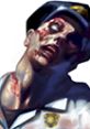 Zombie character from Resident Evil 2, featuring gruesome details and a distressed uniform, embodying horror and terror.