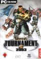 Cover art for Unreal Tournament 2003 featuring iconic characters and thrilling combat elements from the classic game.