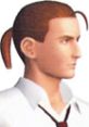 Profile view of Ben Bertolucci, journalist from Resident Evil 2, showcasing his distinct hairstyle and attire.