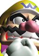 Wario's fierce expression in Mario Golf 64, showcasing his iconic style and competitive spirit on the golf course.