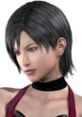 Ada Wong from Resident Evil 2, displaying her signature black attire and distinctive hairstyle in a close-up view.