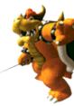 Bowser, the iconic villain from Mario Golf 64, ready for an intense golf game with his signature style and fierce expression.