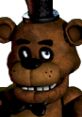 Freddy Fazbear from Five Nights at Freddy's, wearing a top hat and bowtie, ready to entertain in the horror game.