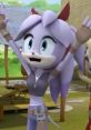 Perci, voiced by Erin Fitzgerald, celebrates joyfully in Sonic Boom: Rise of Lyric, showcasing her vibrant personality.