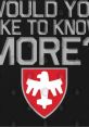 Graphic featuring 'Would you like to know more?' slogan from Starship Troopers with an eagle emblem.