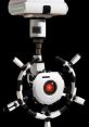 Auto from Wall-E with a sleek design and red eye, showcasing advanced robotics in a futuristic setting.