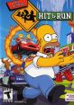 Marge Simpson features prominently in The Simpsons: Hit & Run cover art, showcasing lively action in Springfield.