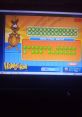 Interactive Hangaroo game screen showing letters and spaces for song title guessing with a cartoon kangaroo character.