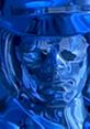 T-1000 from Terminator 2: Judgment Day, depicted in a futuristic blue tone, showcasing its unique robotic features.