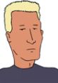 Boomhauer from King of the Hill, Season 1, with his signature blonde hair and laid-back expression, embodying Texas charm.