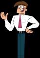 Timmy Turner's dad from The Fairly OddParents, smiling and waving in a white shirt and tie, showcasing his playful personality.