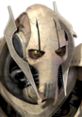 Close-up of General Grievous from Star Wars, showcasing his iconic cyborg features and menacing expression.