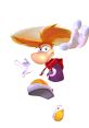 Rayman from Rayman 3 displaying his signature playful pose with vibrant hair and colorful outfit. Adventure awaits!